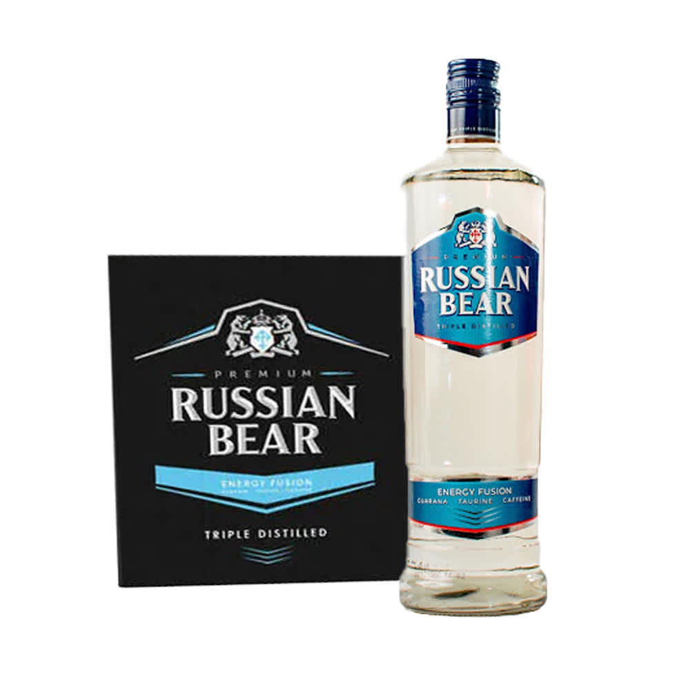 russian bear drinking vodka