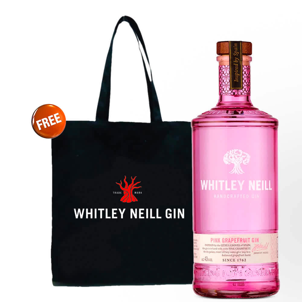 Buy Whitley Neill Pink Grapefruit Gin + Tote Bag in Nigeria Drinks in