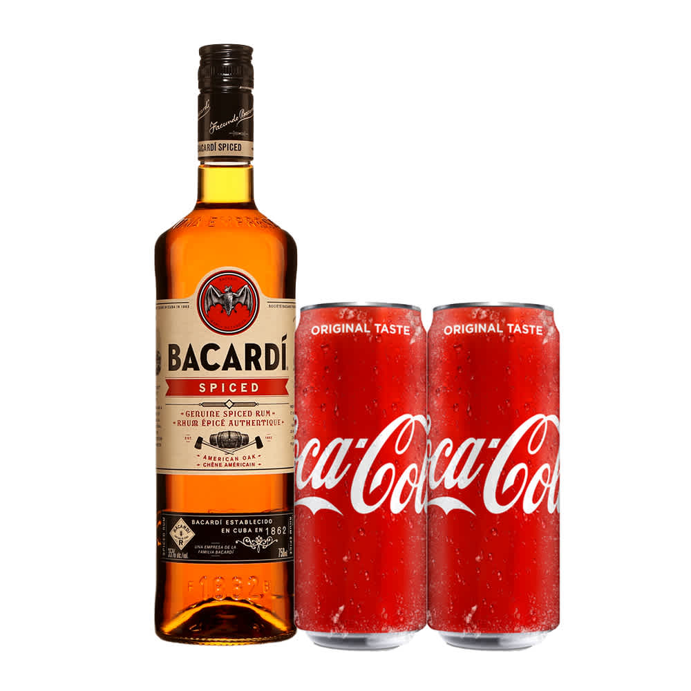 Buy Bacardi Spiced Oakheart Rum 70CL + 2 Free Coca Cola Cans in Nigeria Spirits in Nigeria