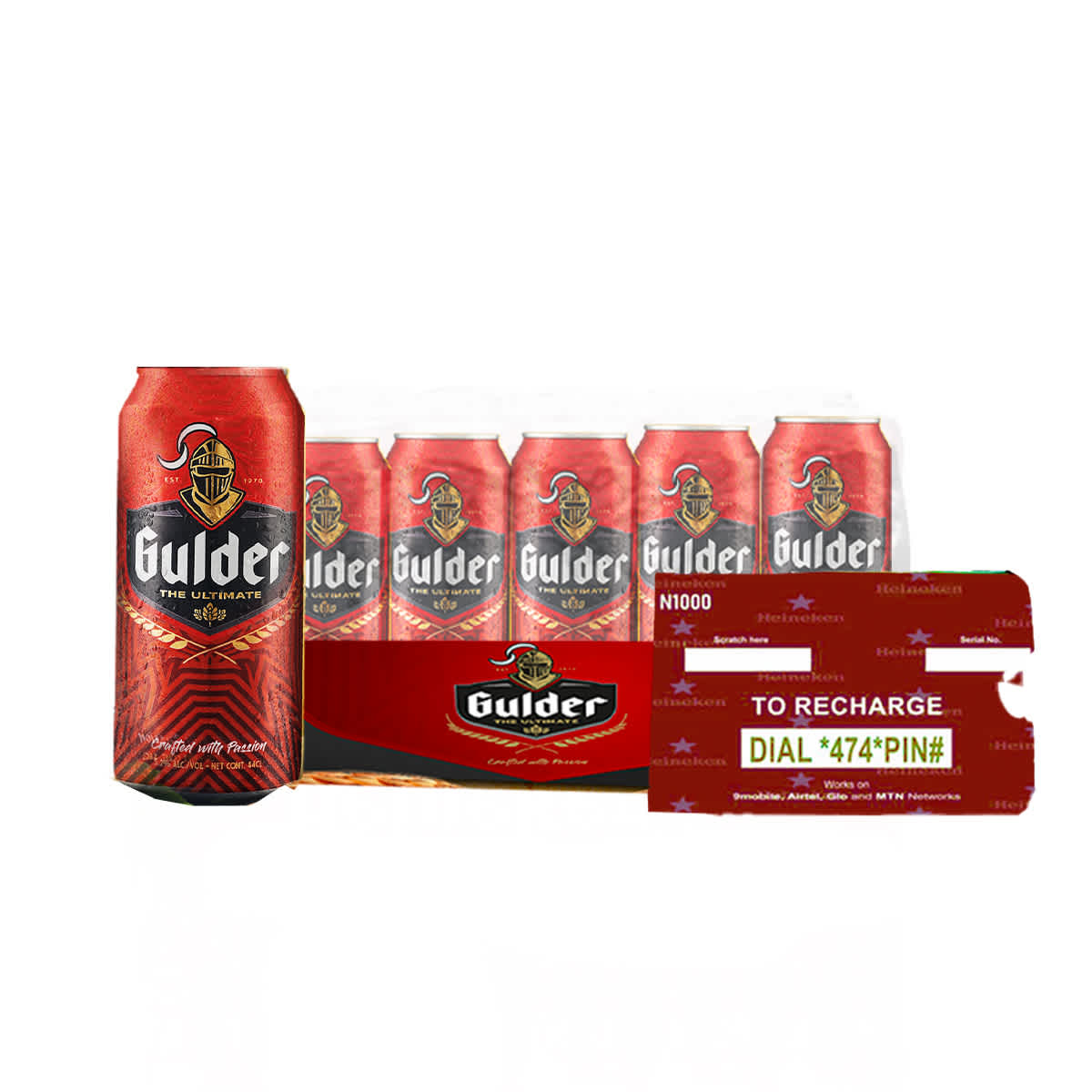 Buy Gulder + Free Recharge Card in Nigeria Beer & Ciders in Nigeria