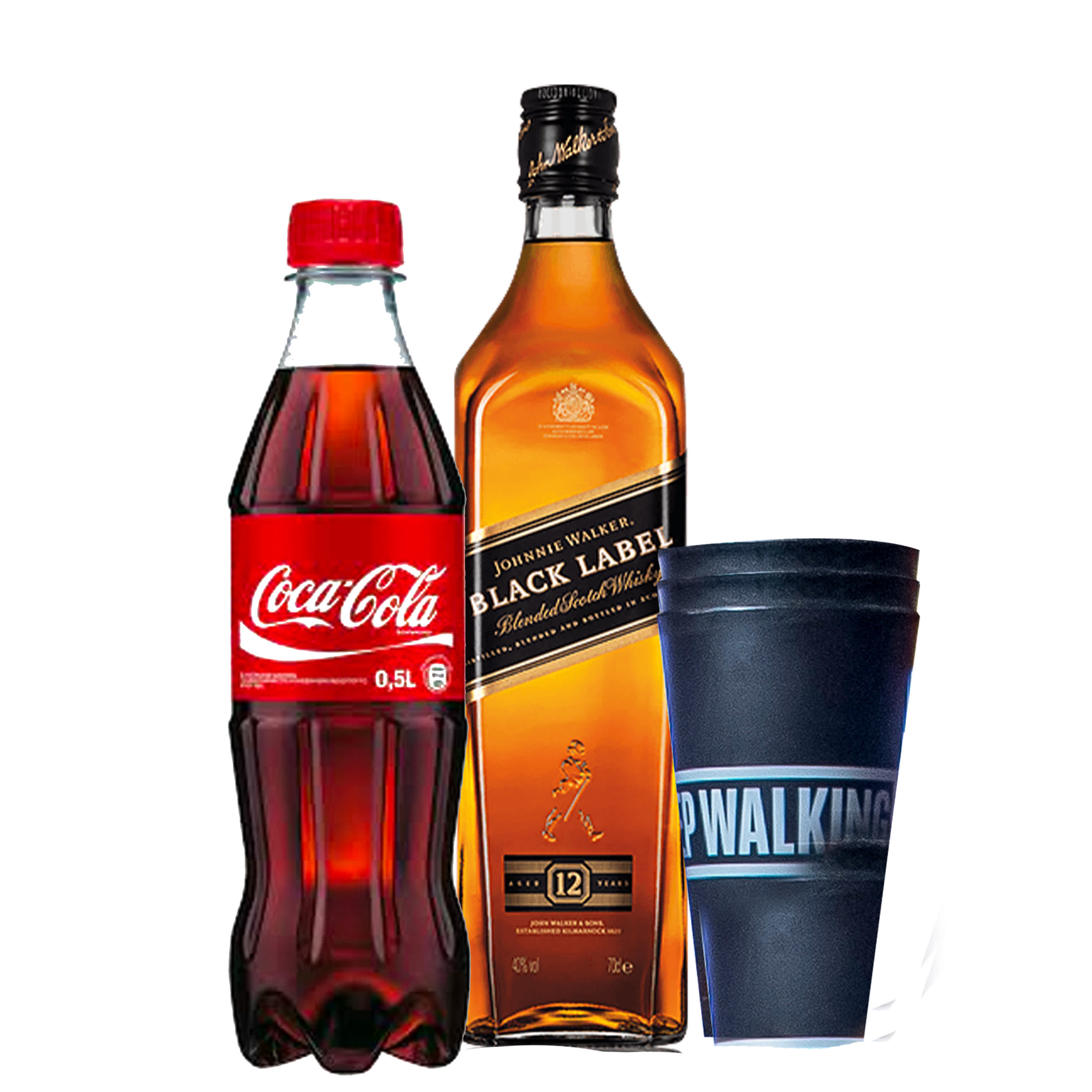 Buy Johnnie Walker Black Label + 3 Branded Cups & Coca Cola ...