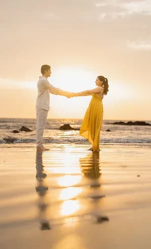 Candid pre wedding photography of joyful couple in Hubli Dharwad