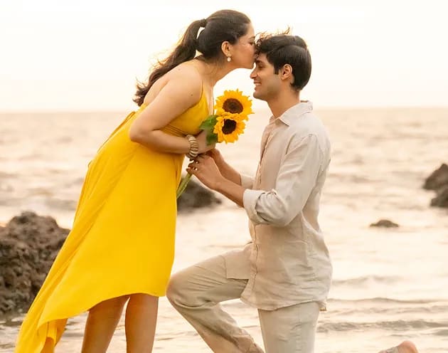 Romantic couple pre wedding photoshoot in Hubli Dharwad
