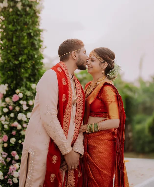 Bride walking gracefully during wedding ceremony entry