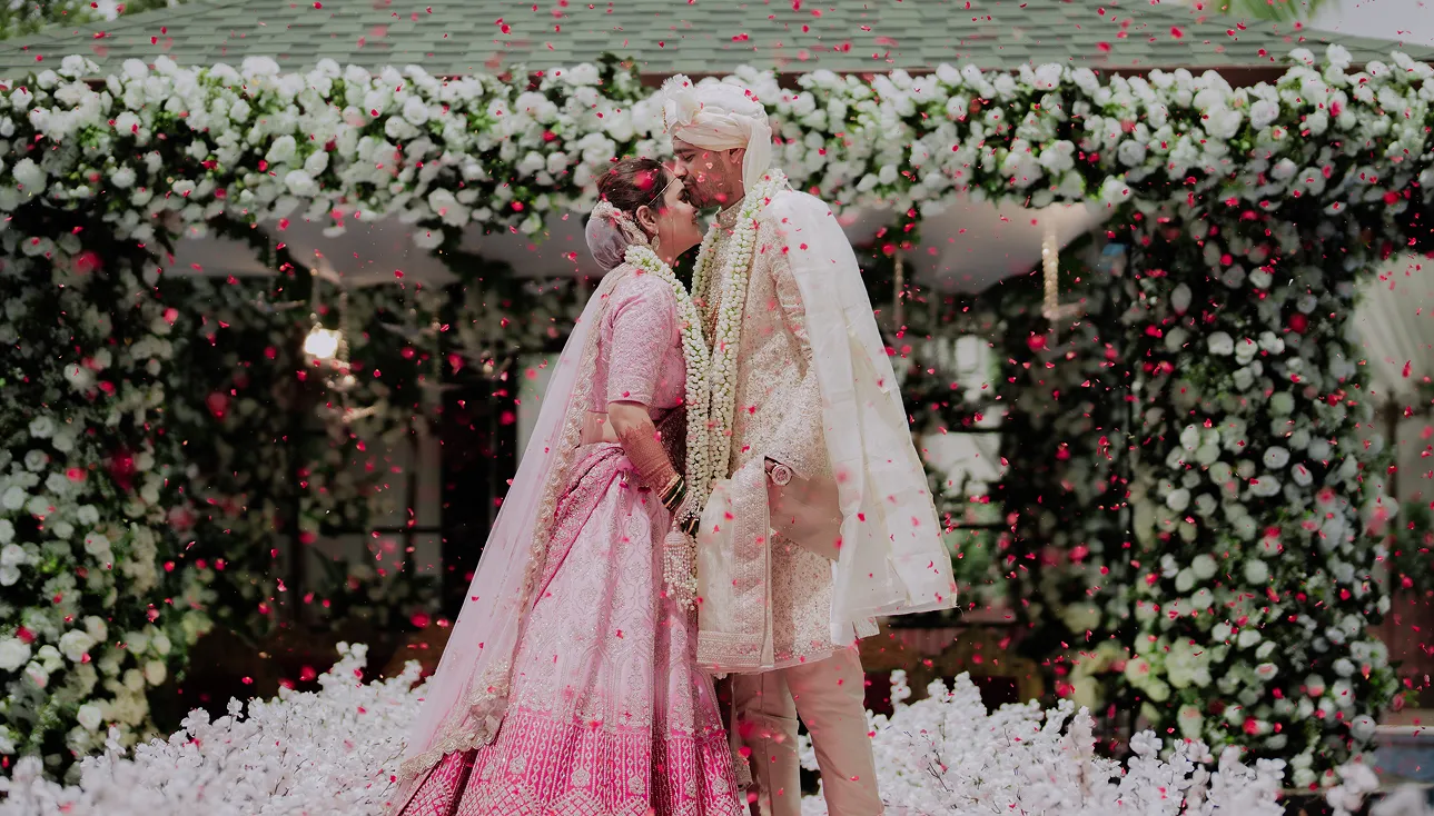 Suraj and Priyanka wedding ceremony portrait captured by Hubli Dharwad wedding photographer