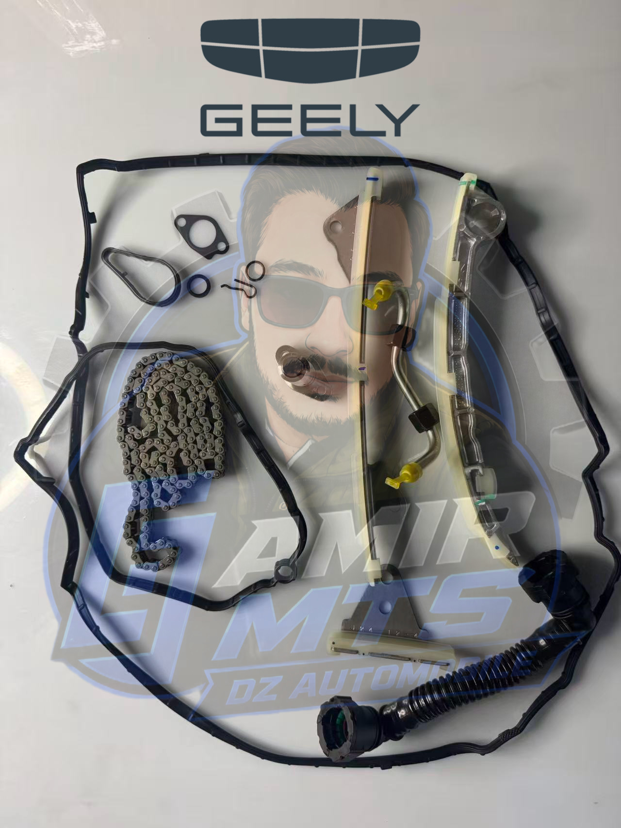 Kit de chaîne de distribution GEELY COOLRAY TURBO 174 CH ORIGINAL 11 PIECES