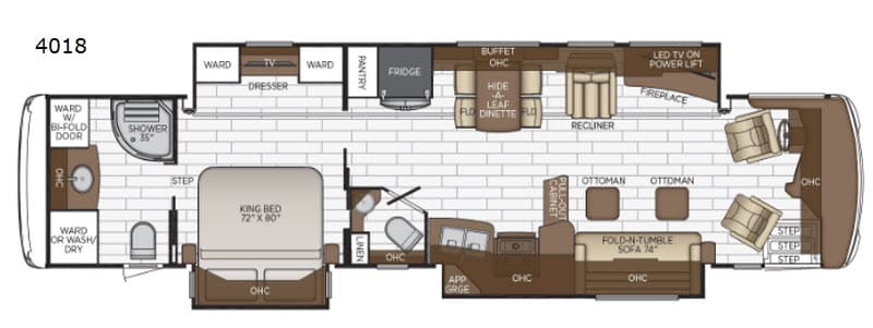 2018 Newmar Dutch Star 4018 - Floor plan