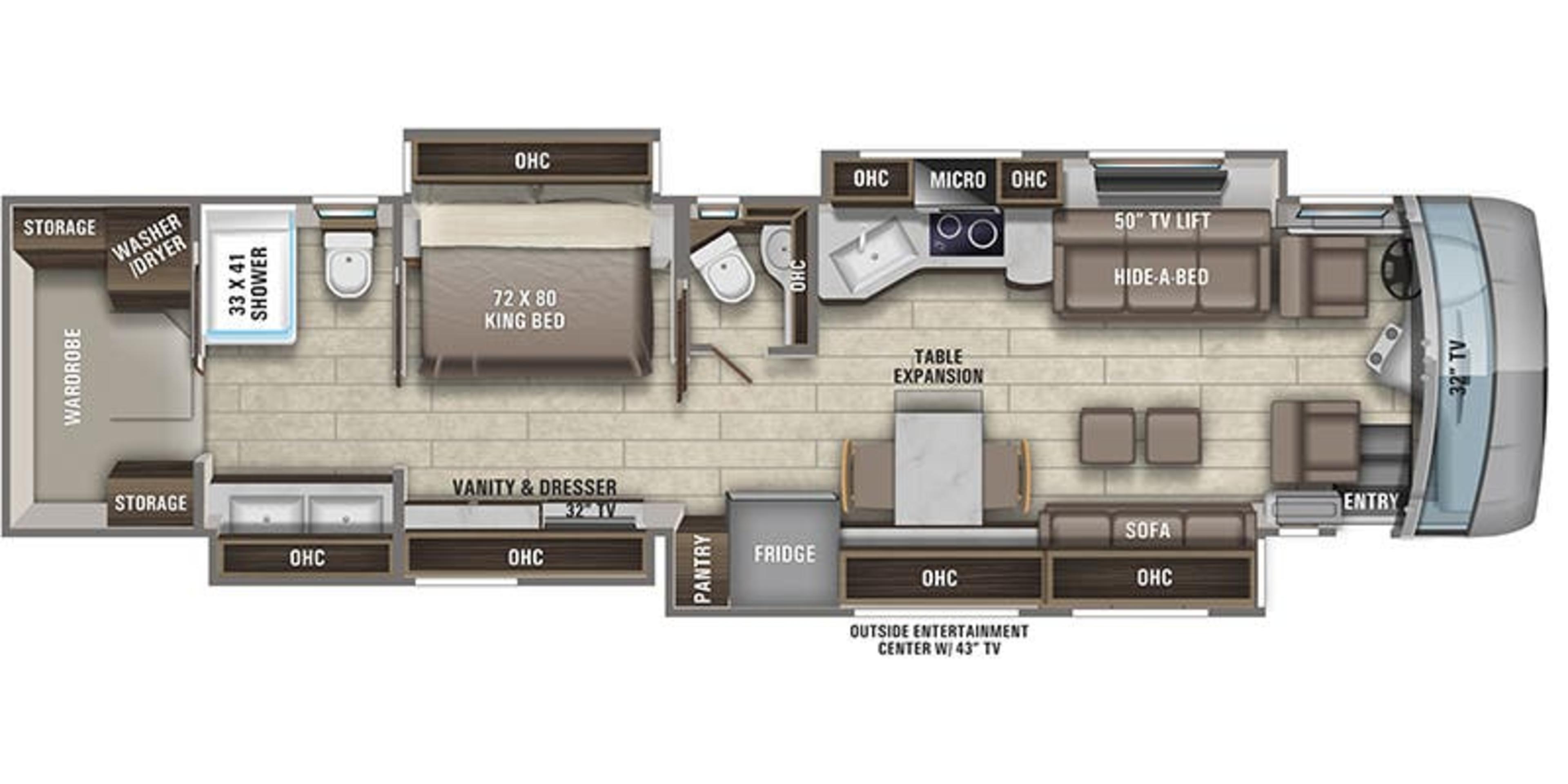 2021 Entegra Coach Cornerstone 45F - Floor plan