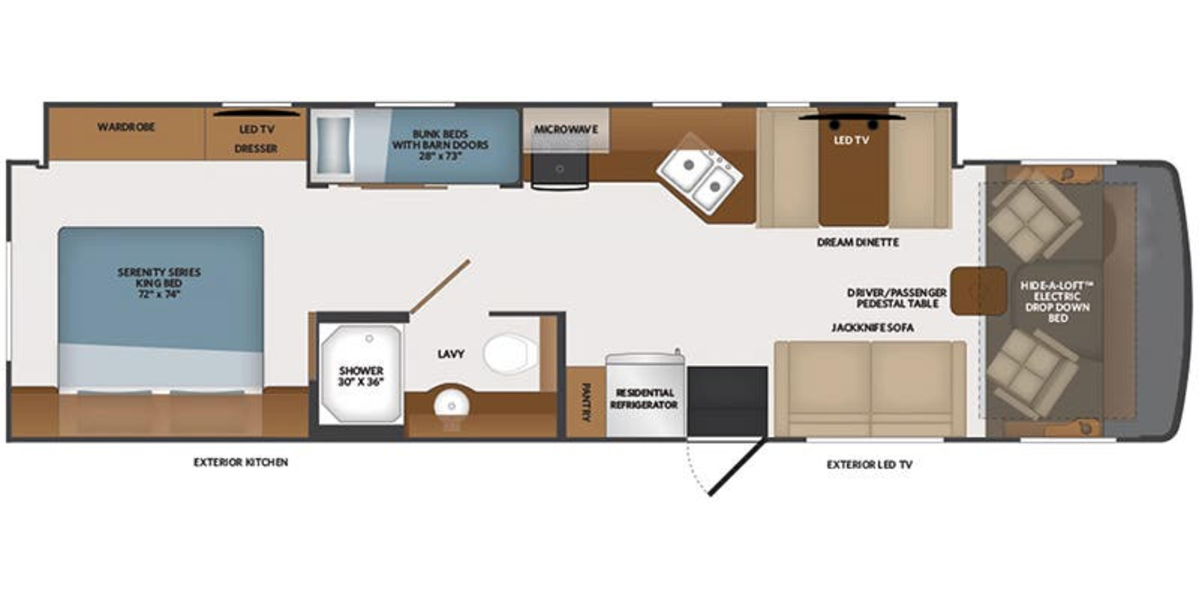 Fleetwood Flex 34J floor plan