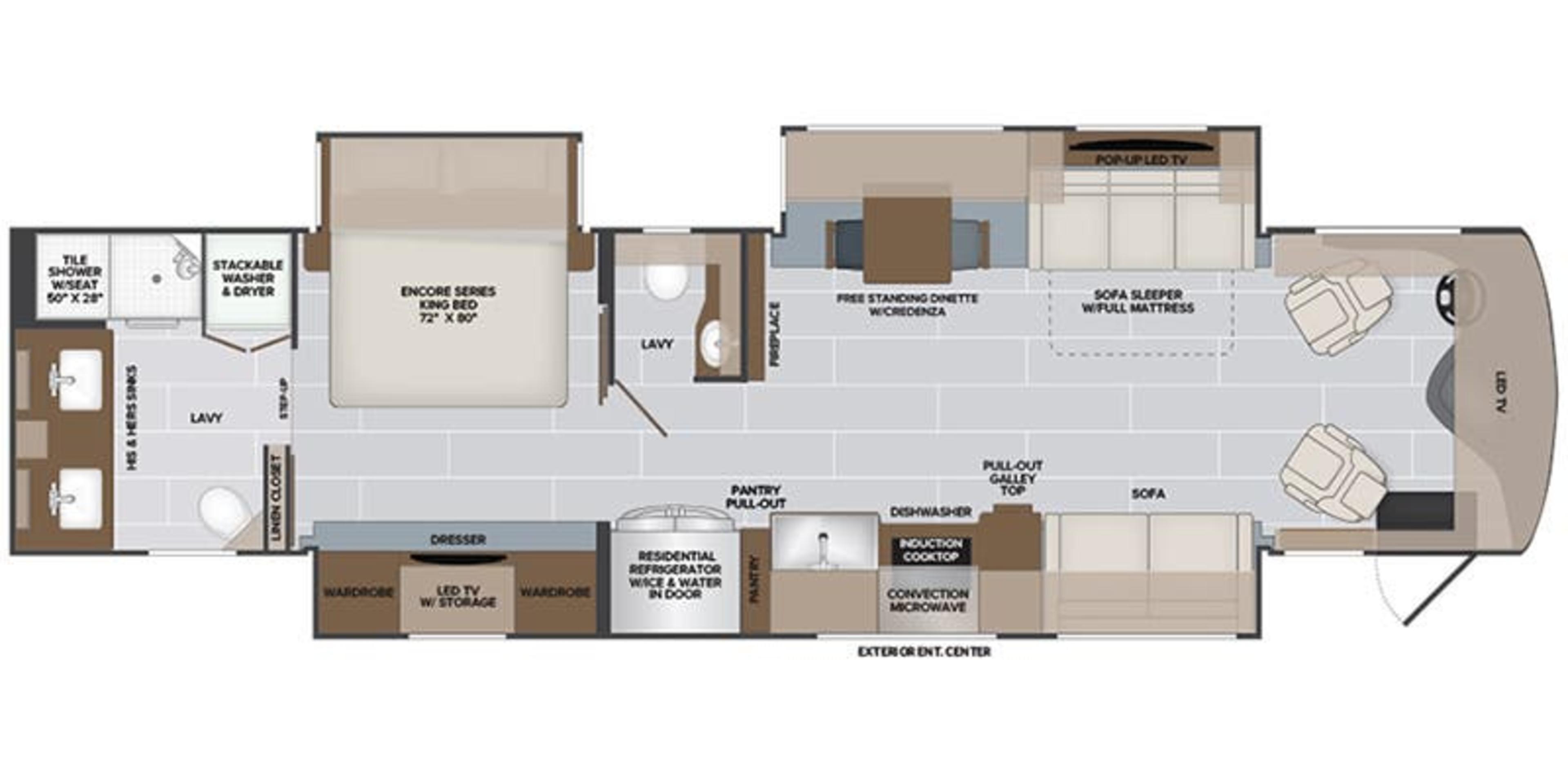 2023 Holiday Rambler Armada 40M - Floor plan