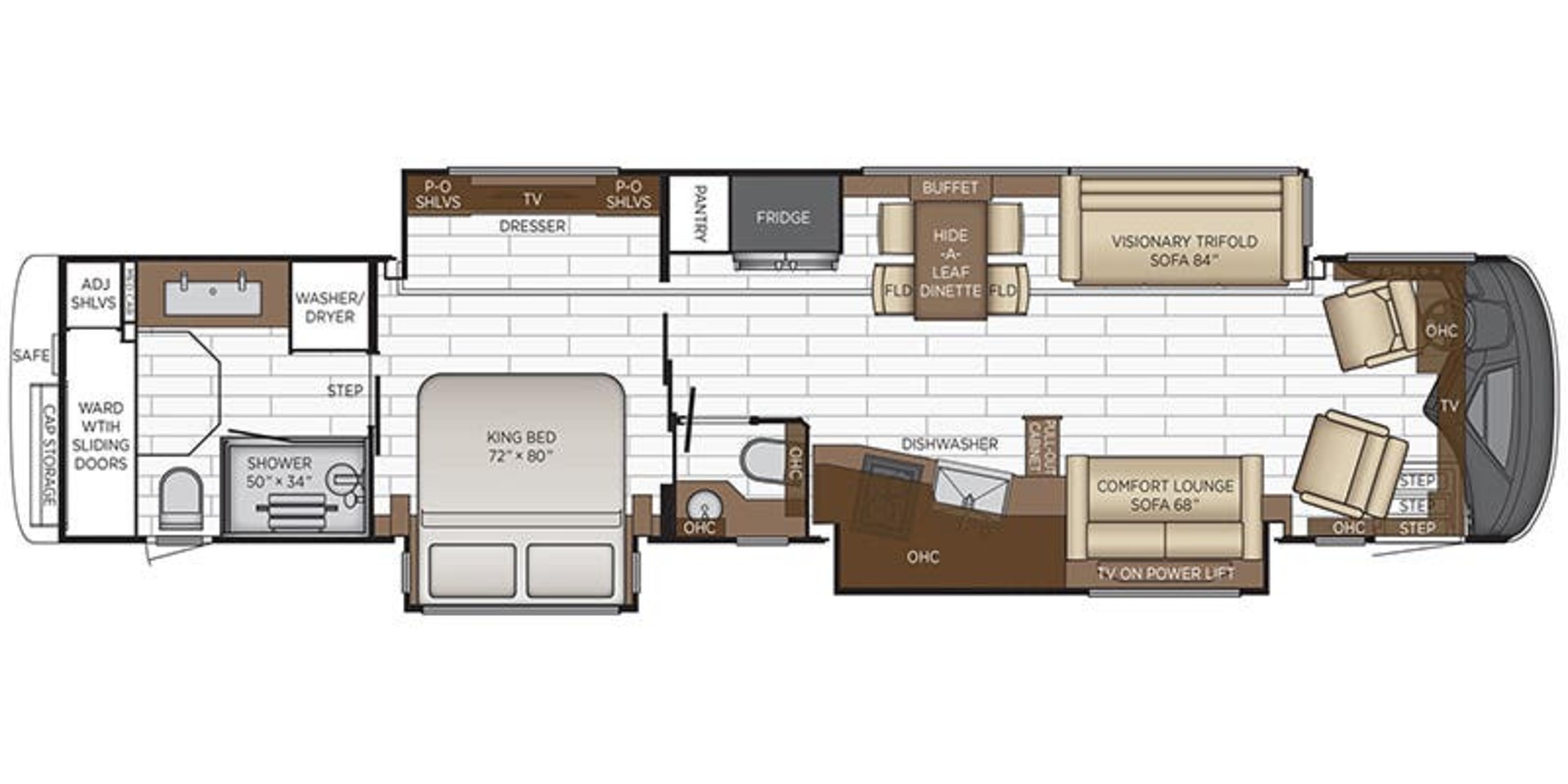 2022 Newmar King Aire 4531 - Floor plan