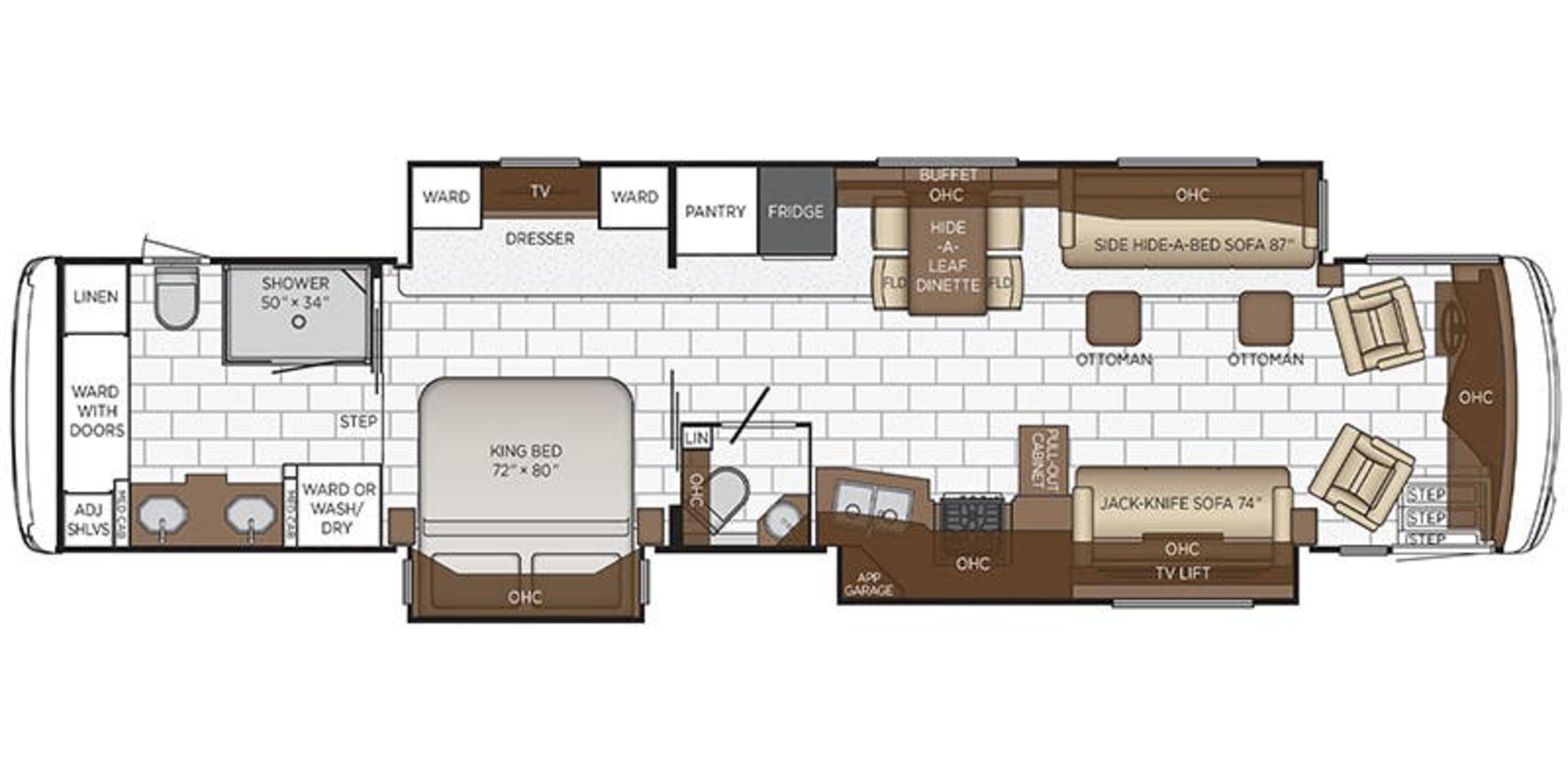 2016 Newmar Ventana 4369 - Floor plan