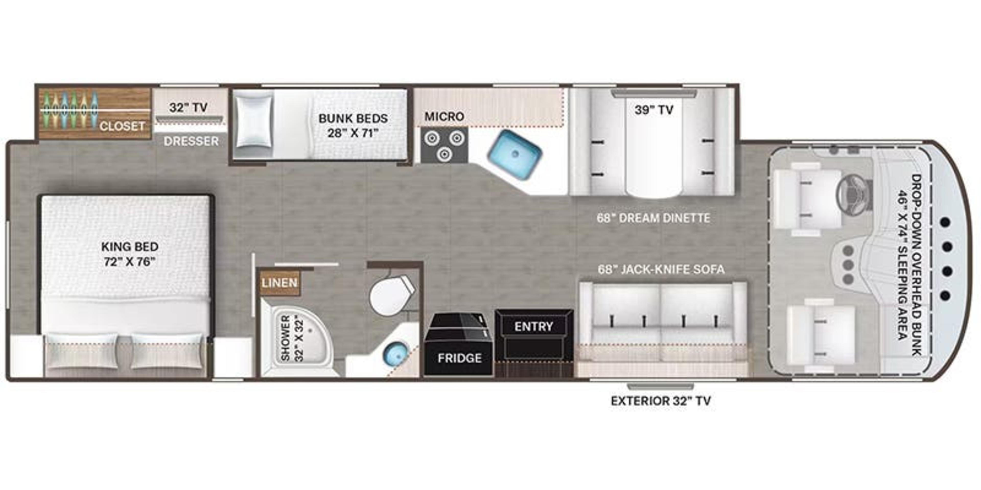 Thor Motor Coach A.C.E 32B floor plan