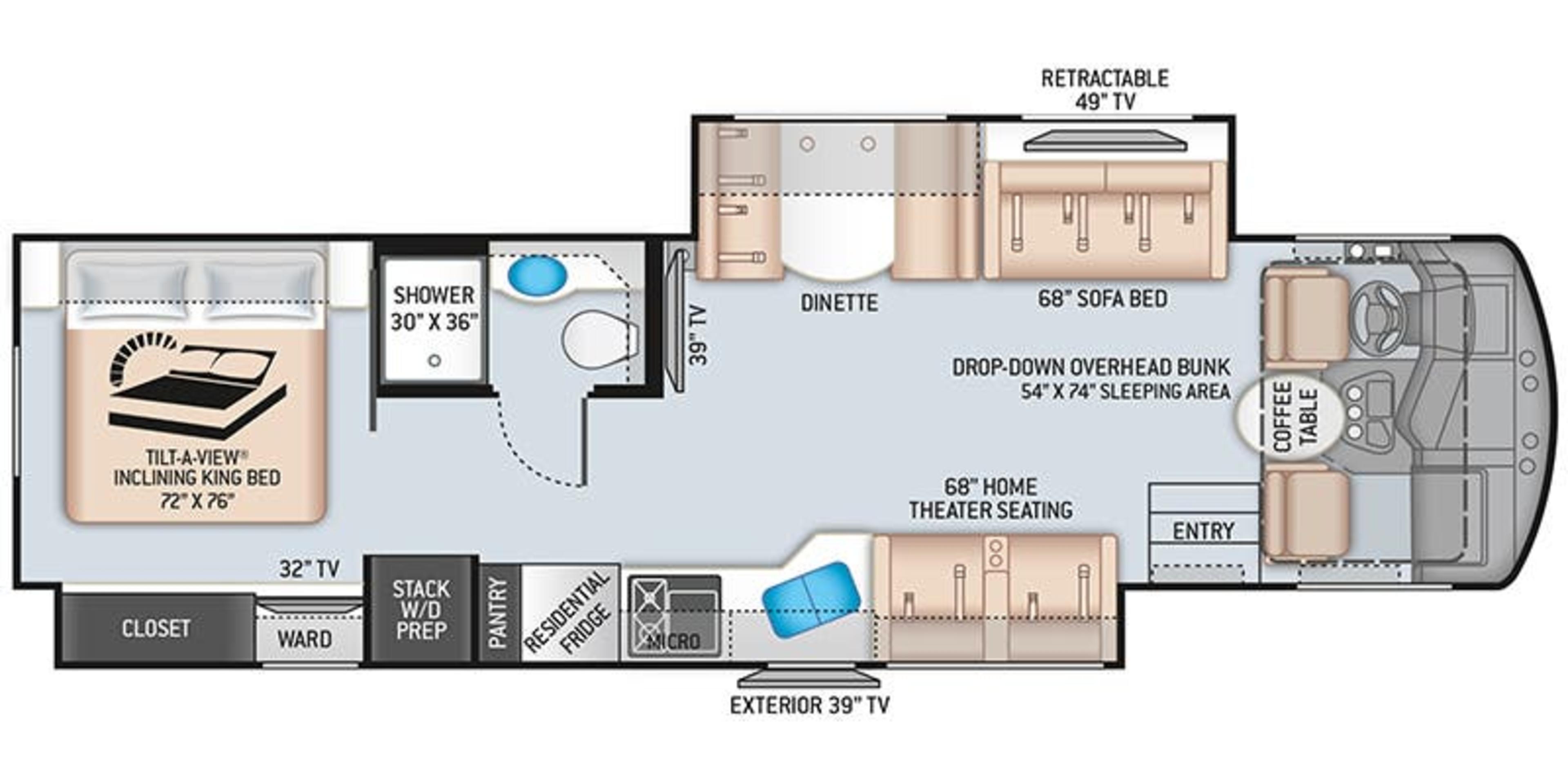 Thor Motor Coach Challenger 35MQ floor plan