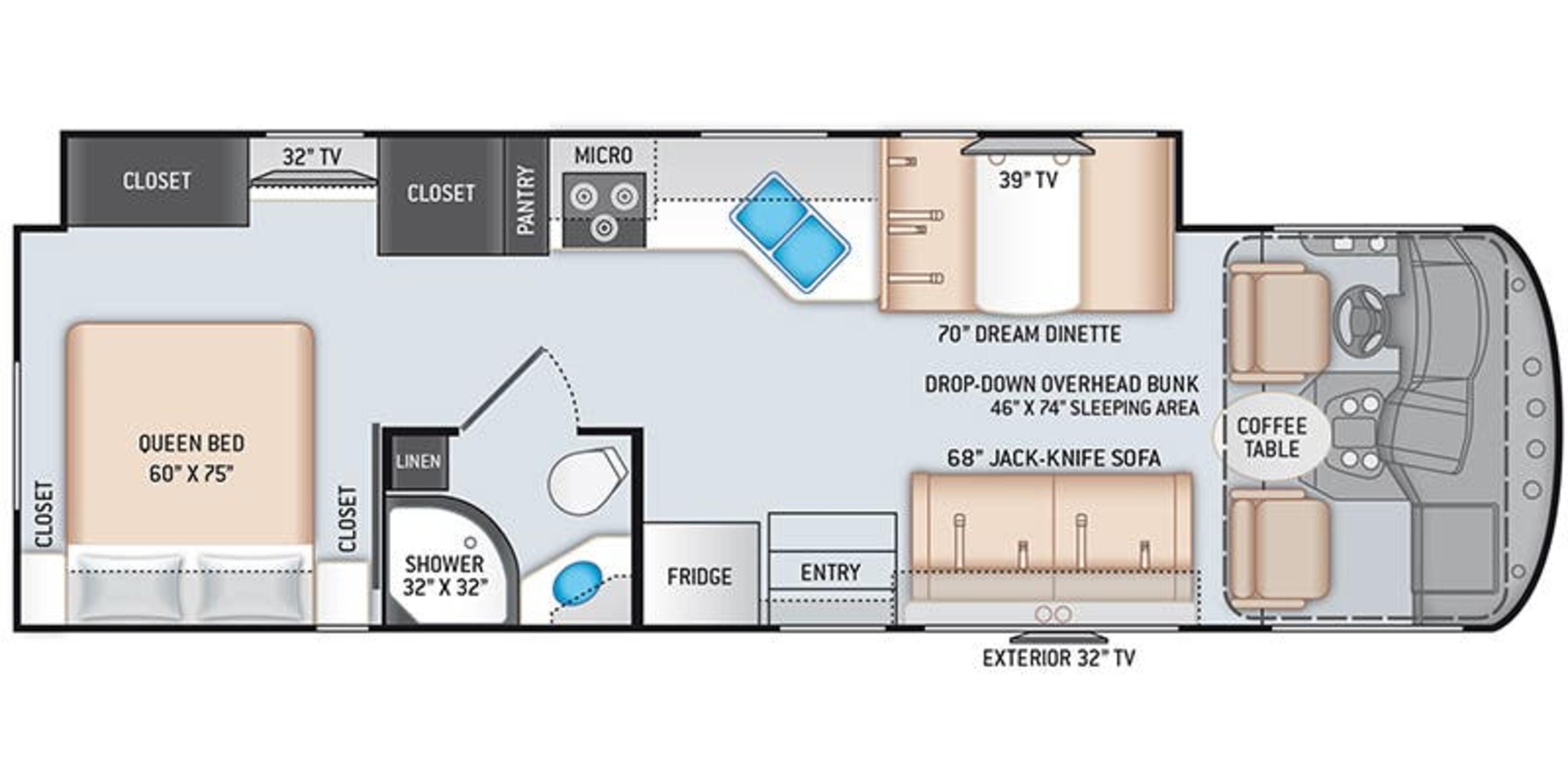 Thor Motor Coach Freedom Traveler A30 floor plan