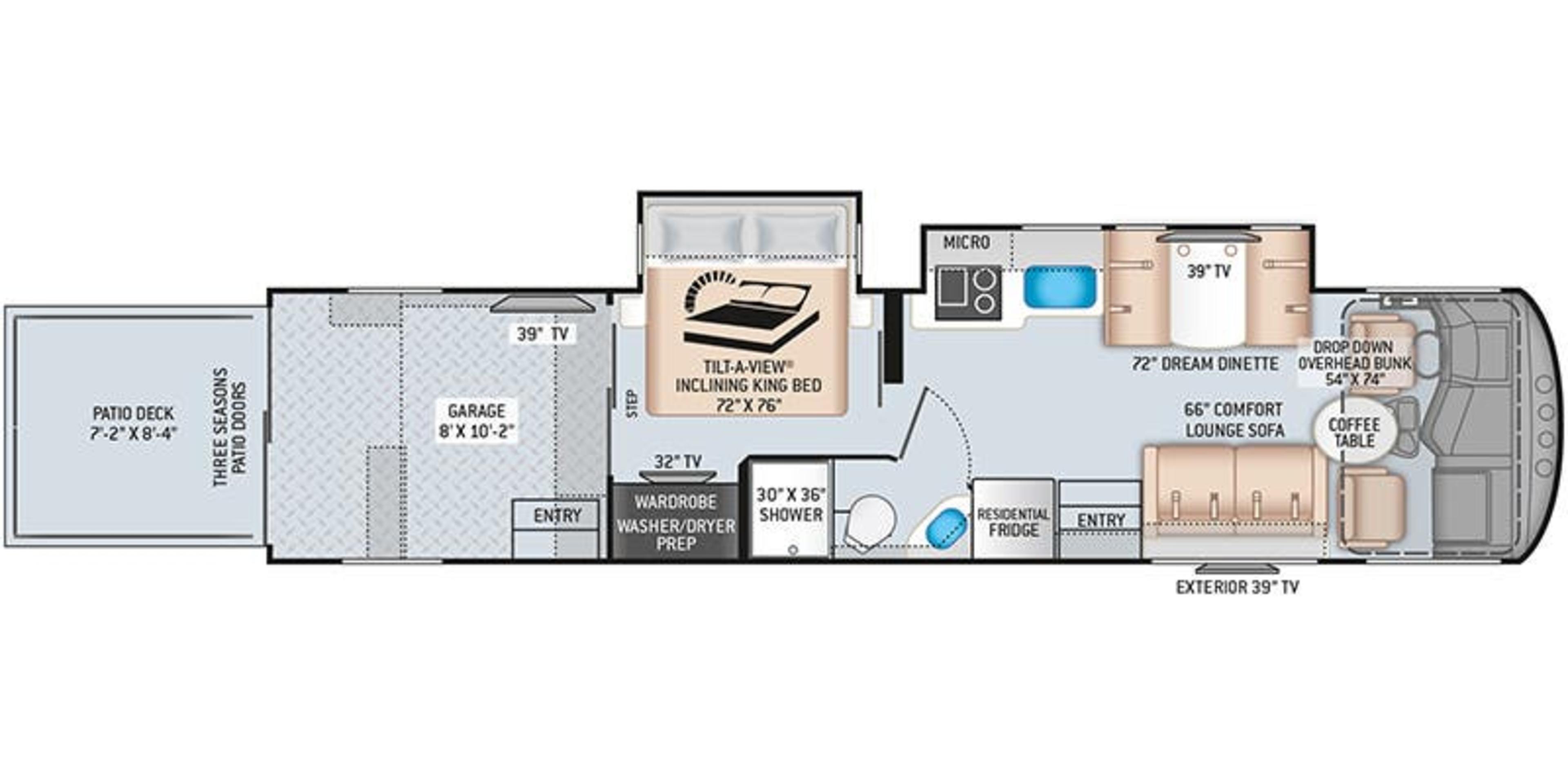 Thor Motor Coach Outlaw 38KB floor plan