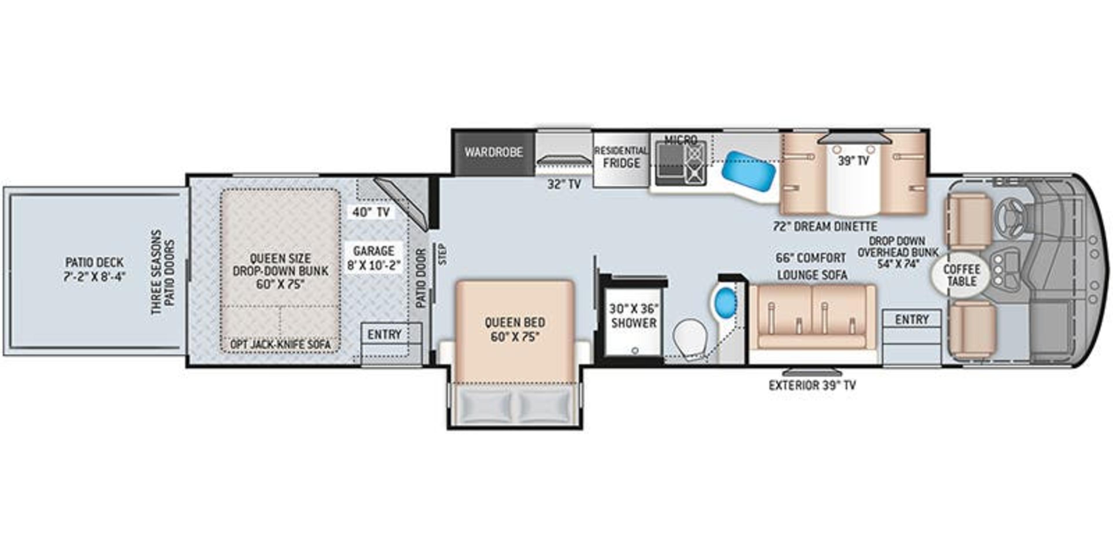 Thor Motor Coach Outlaw 38MB floor plan