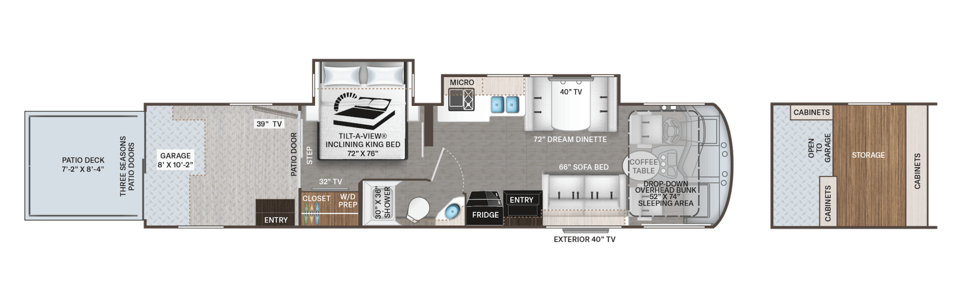 Thor Motor Coach Outlaw 38KB floor plan