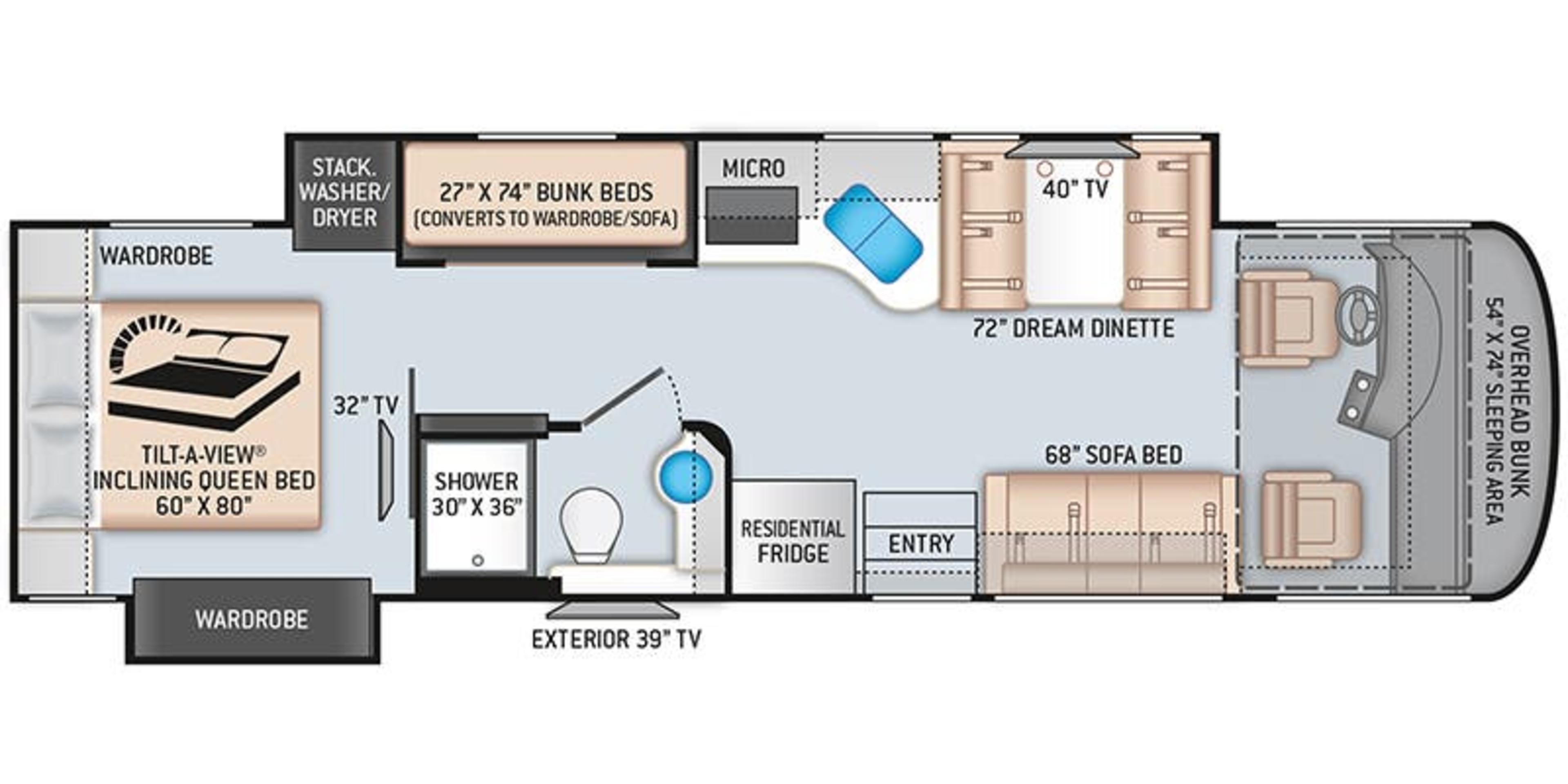 Thor Motor Coach Palazzo 33.5 floor plan
