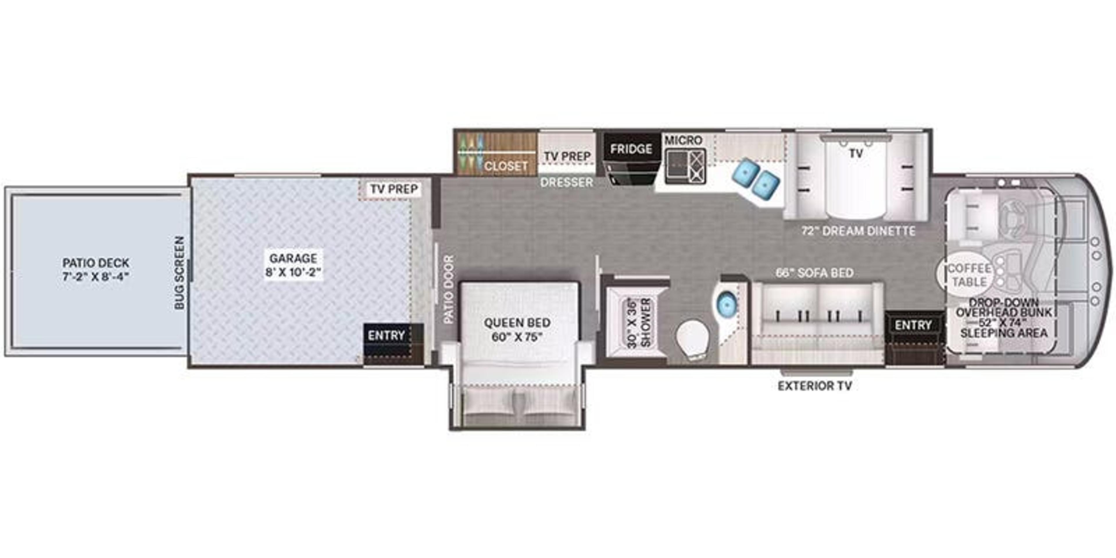 Thor Motor Coach Outlaw Wild West Edition 38M floor plan