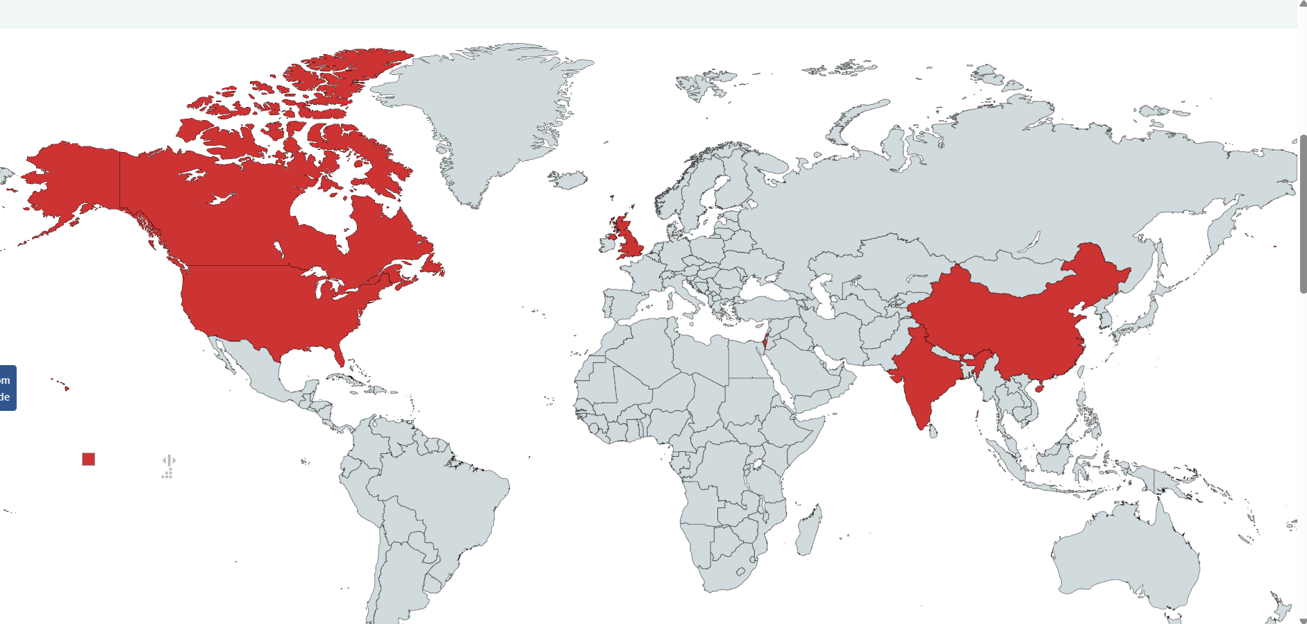 The countries with the most amount of investment in Artificial Intelligence