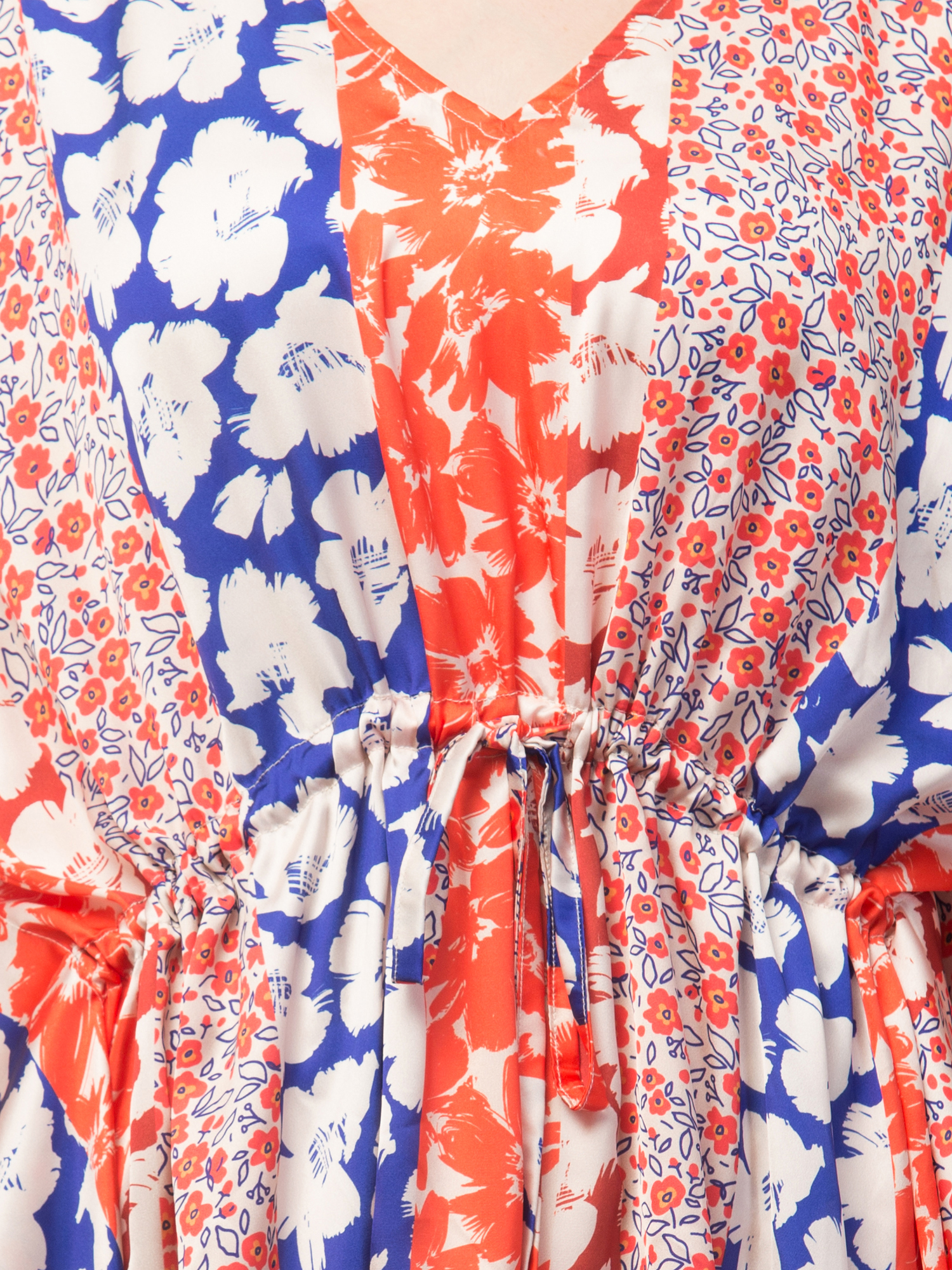 Floral Print V-Neck Tunic Top