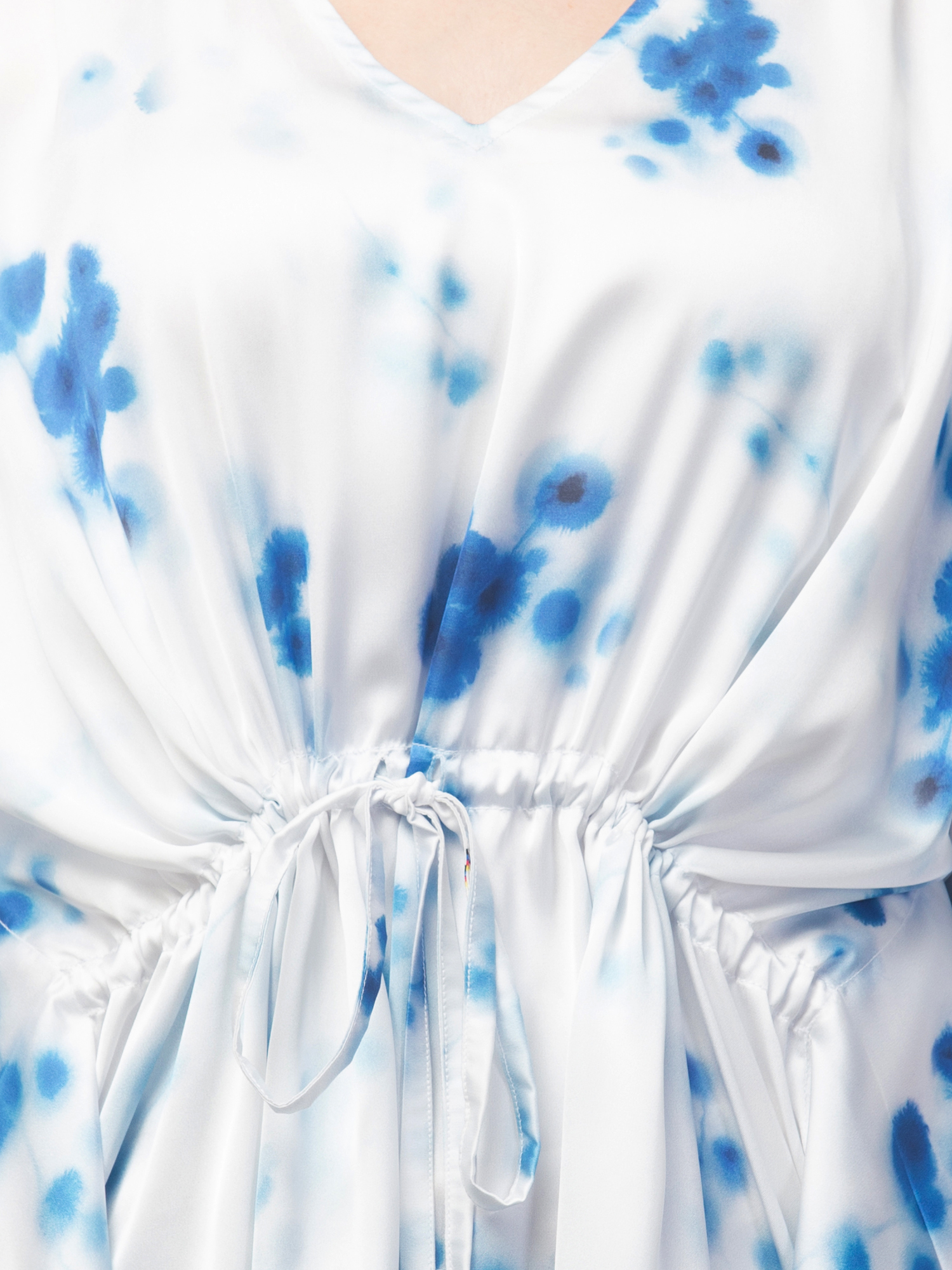 Floral Print V-Neck Tunic Top
