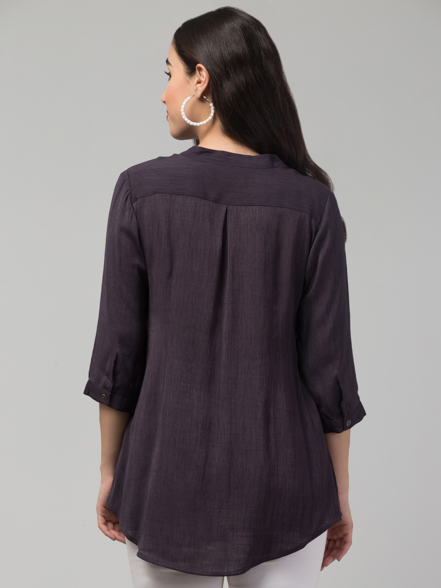 mandarin collar top