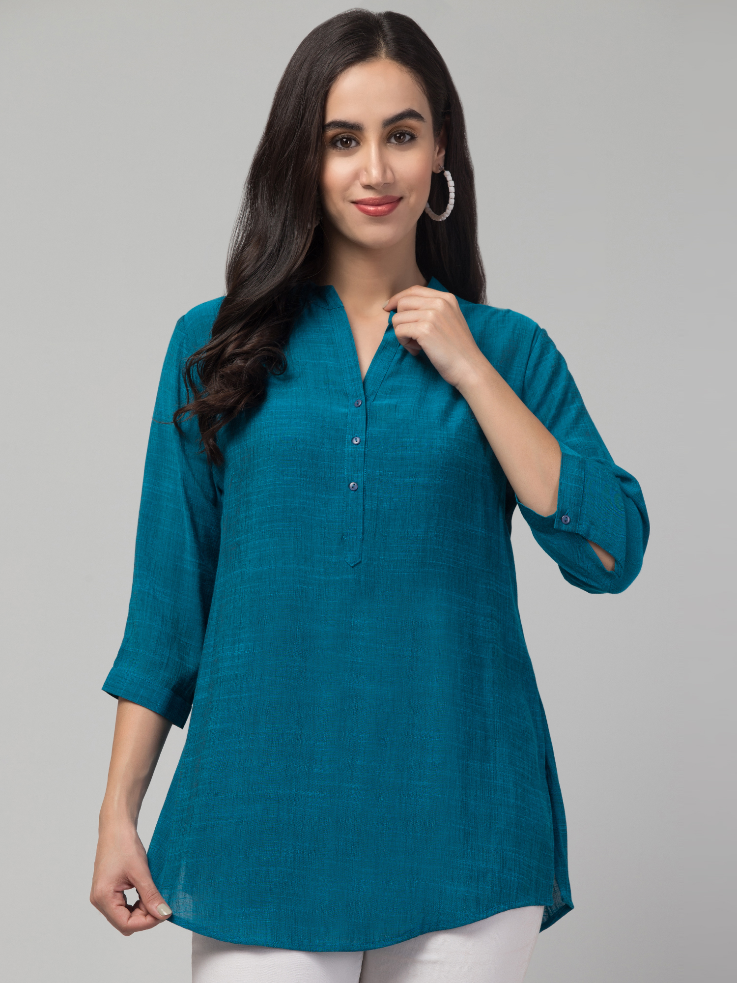 mandarin collar top