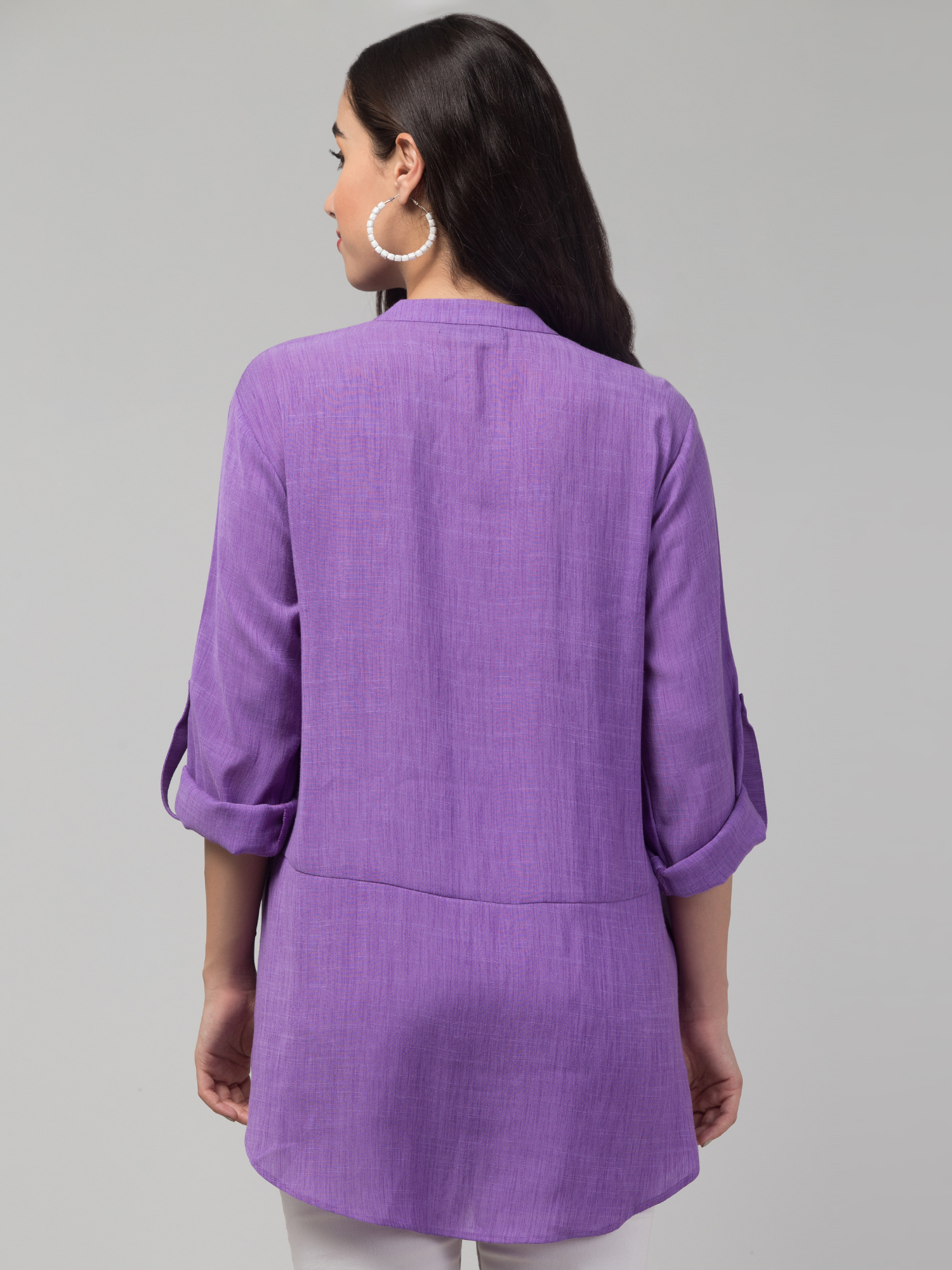 mandarin collar top