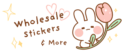 Cute wholesale stickers and other goods from Buni Hop Shop.