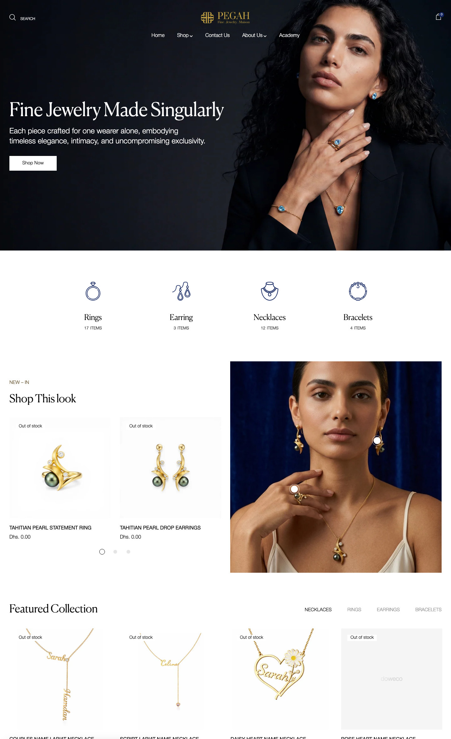 pegah.ae — the storefront XMA designed and built