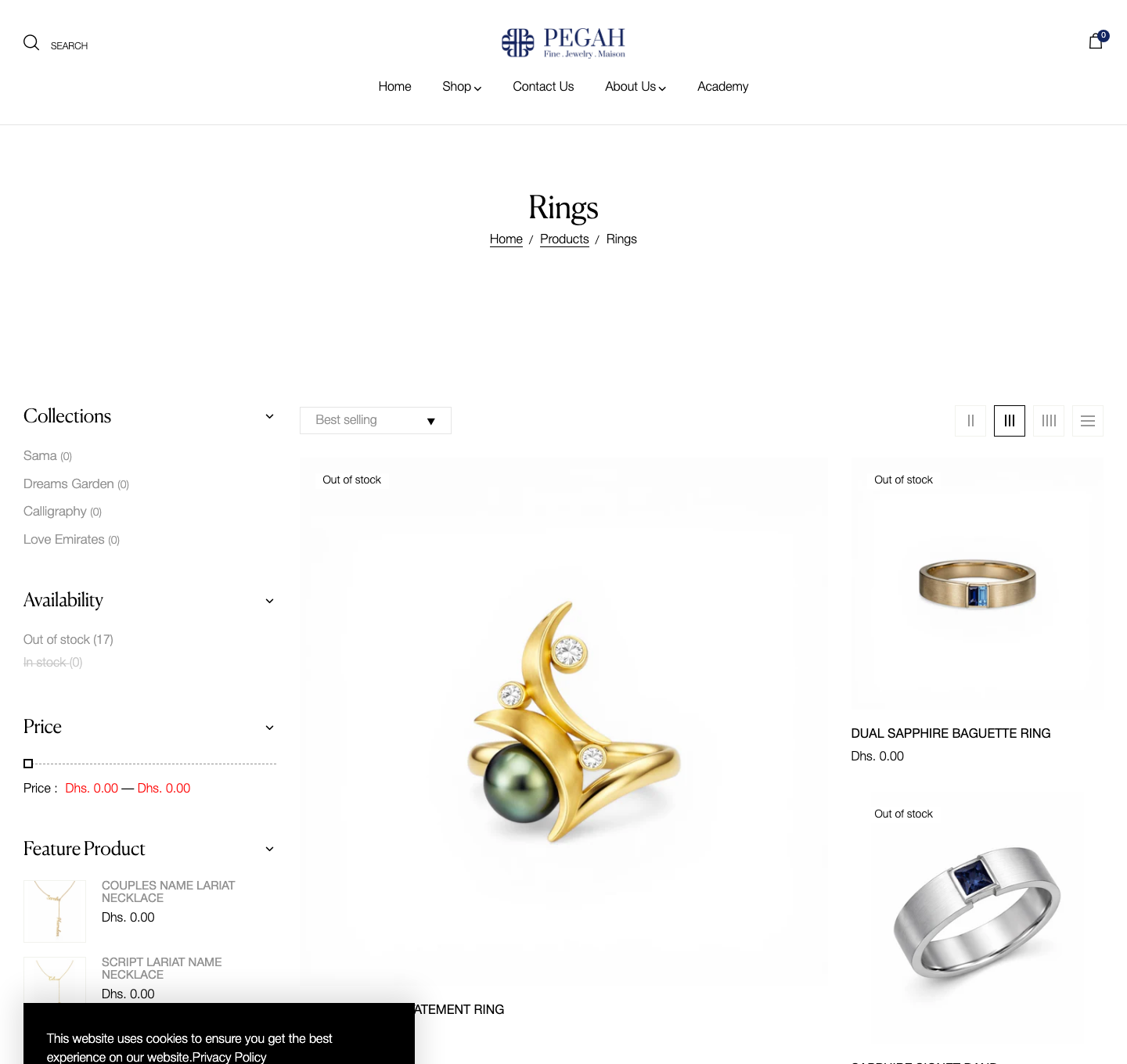 Collection page — Rings