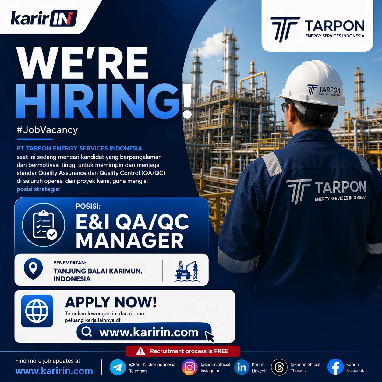 Flyer E&I QA/QC Manager - PT Tarpon Energy Services Indonesia 1