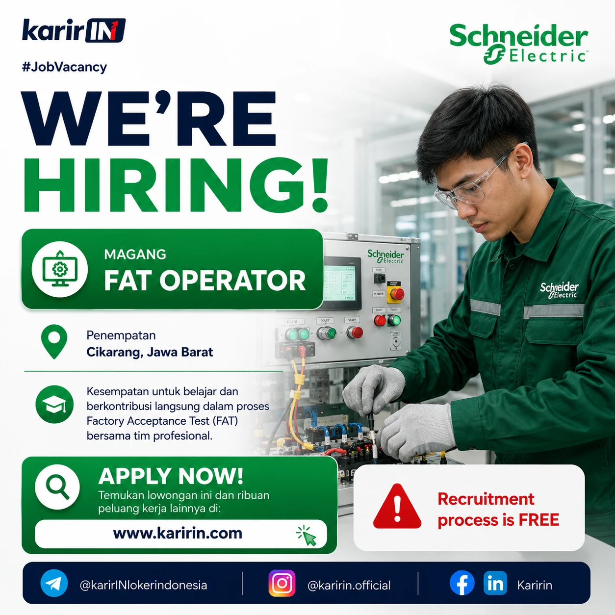 Flyer Magang - FAT Operator di Schneider Electric 1
