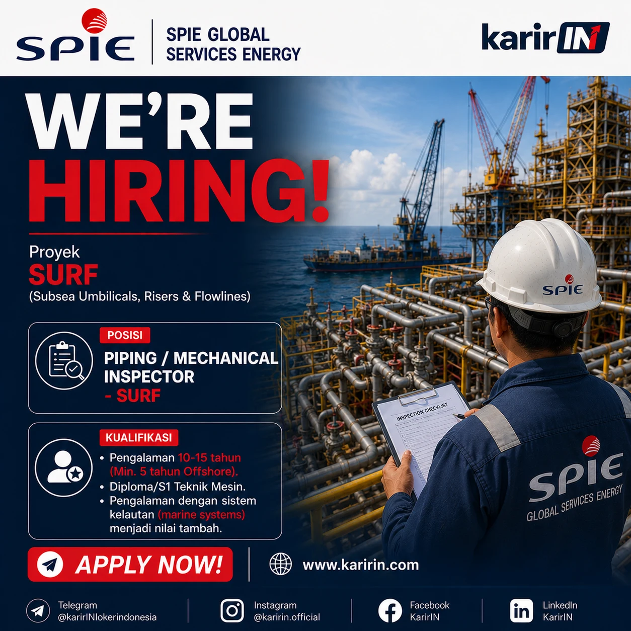 Flyer Piping / Mechanical Inspector - SURF 1