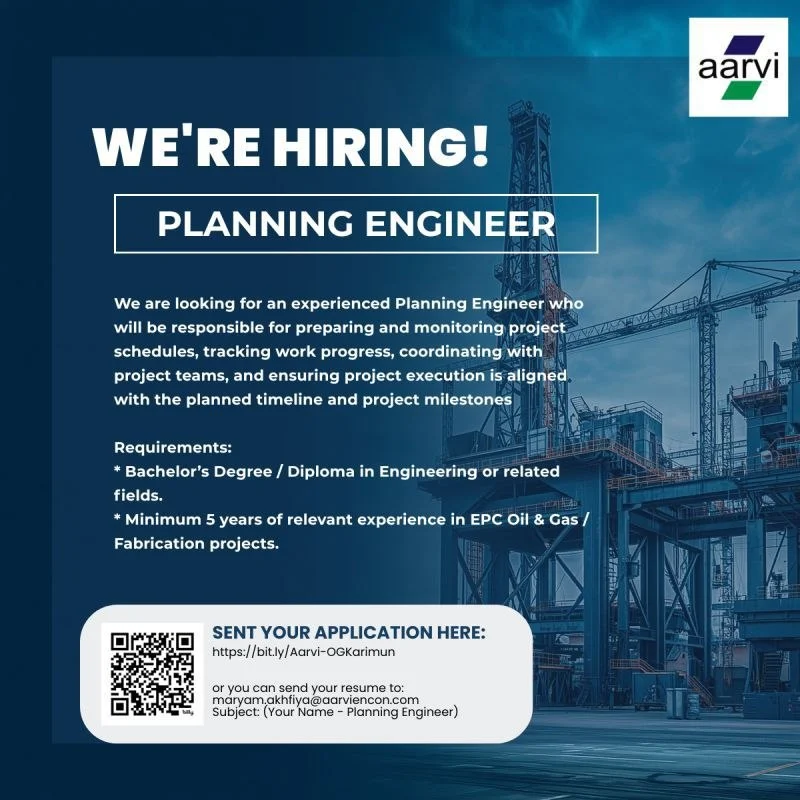 Flyer Planning Engineer - PT AARVI ENCON SERVICES, Karimun | KarirIN 1