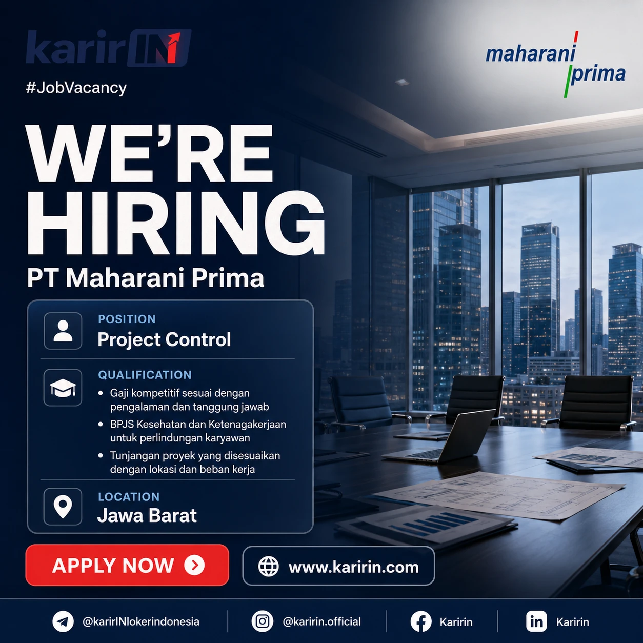 Flyer Project Control - PT Mahanani Prima, Jawa Barat | KarirIN 1