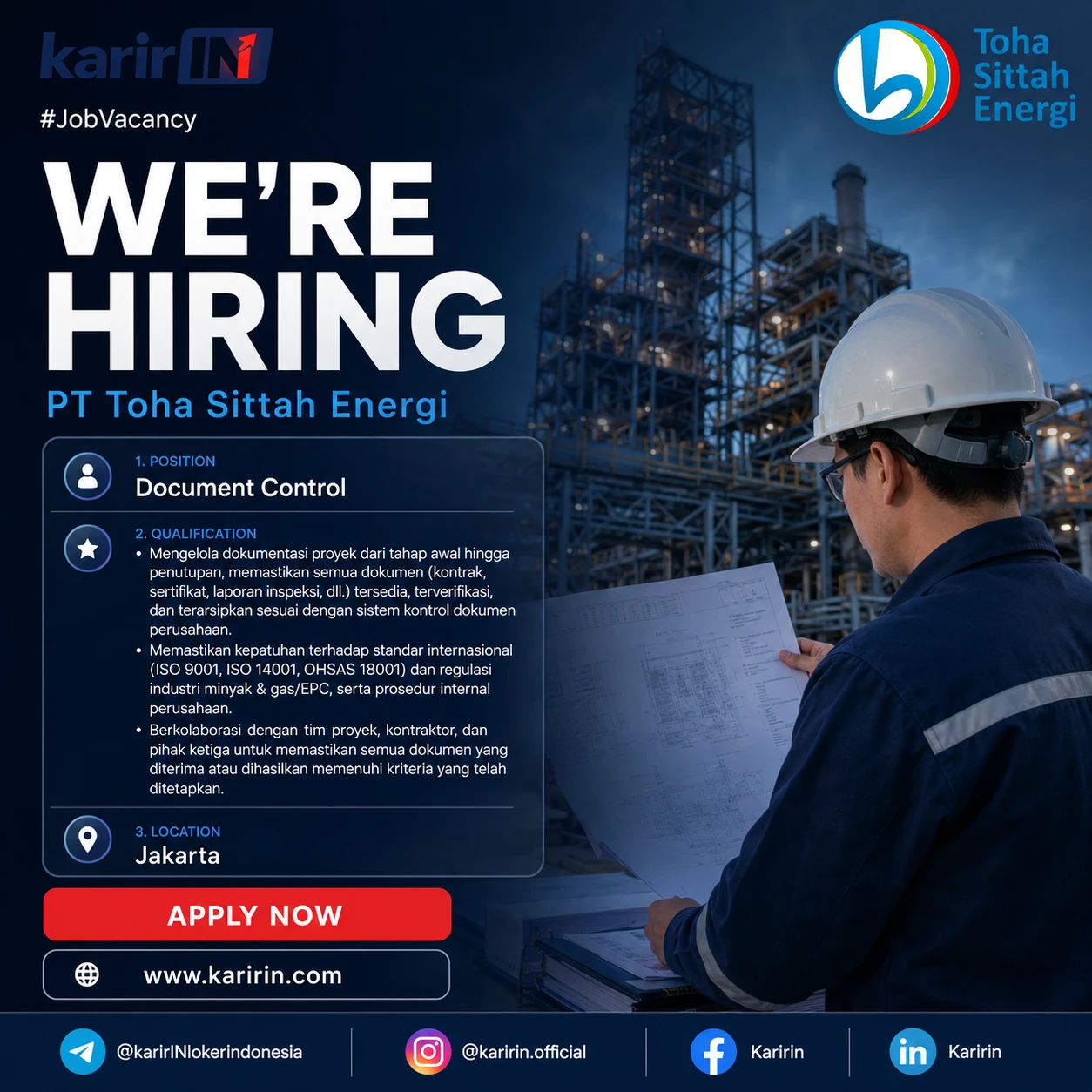 Flyer Document Control di PT Toha Sittah Energi Jakarta 1