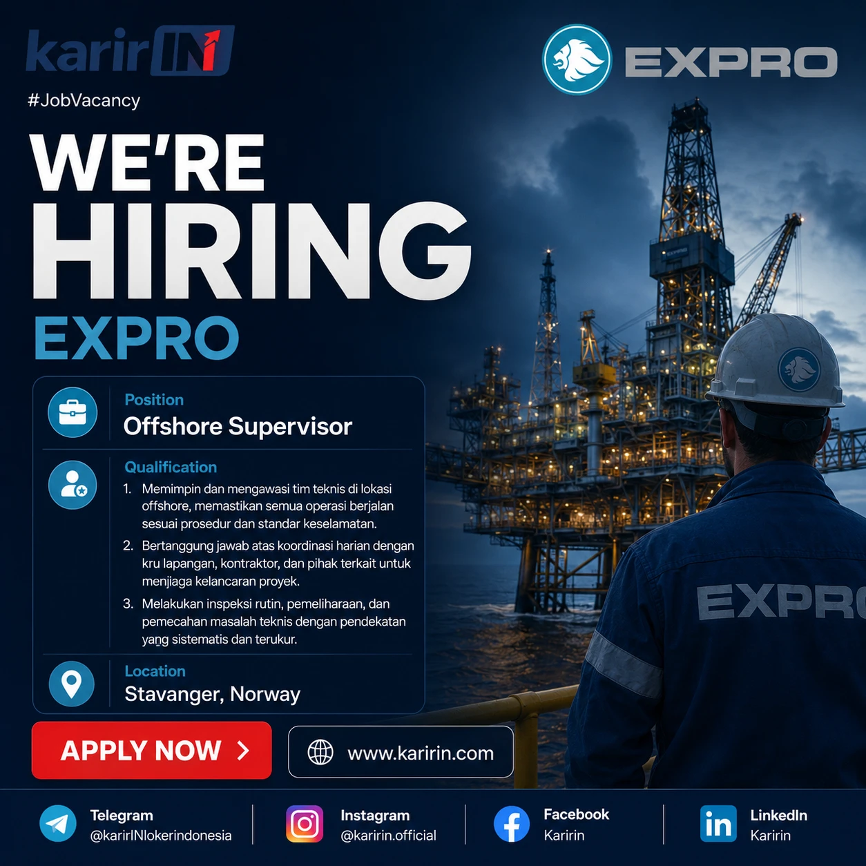 Flyer Offshore Supervisor - EXPRO, Stavanger | Lowongan Karir di Industri Minyak & Gas 1
