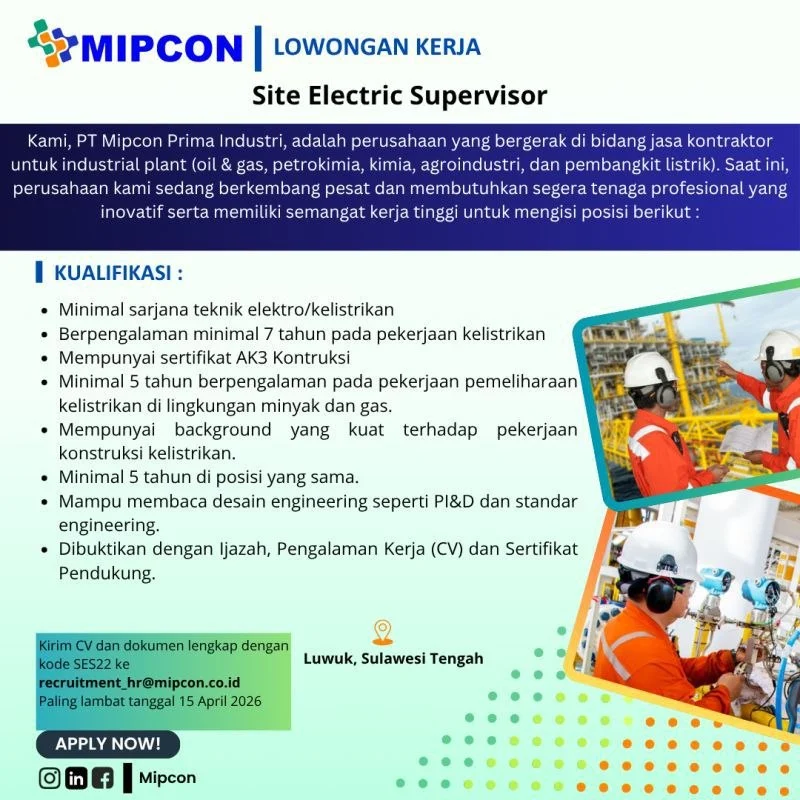 Flyer Site Electrical Supervisor 1
