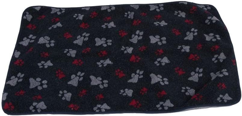 Fleece Dog Blanket - Navy Paw Prints