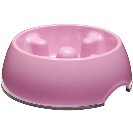 Anti Gulping Dog Dish - Pink