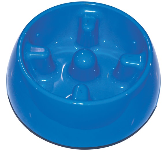 Anti Gulping Dog Dish - Blue