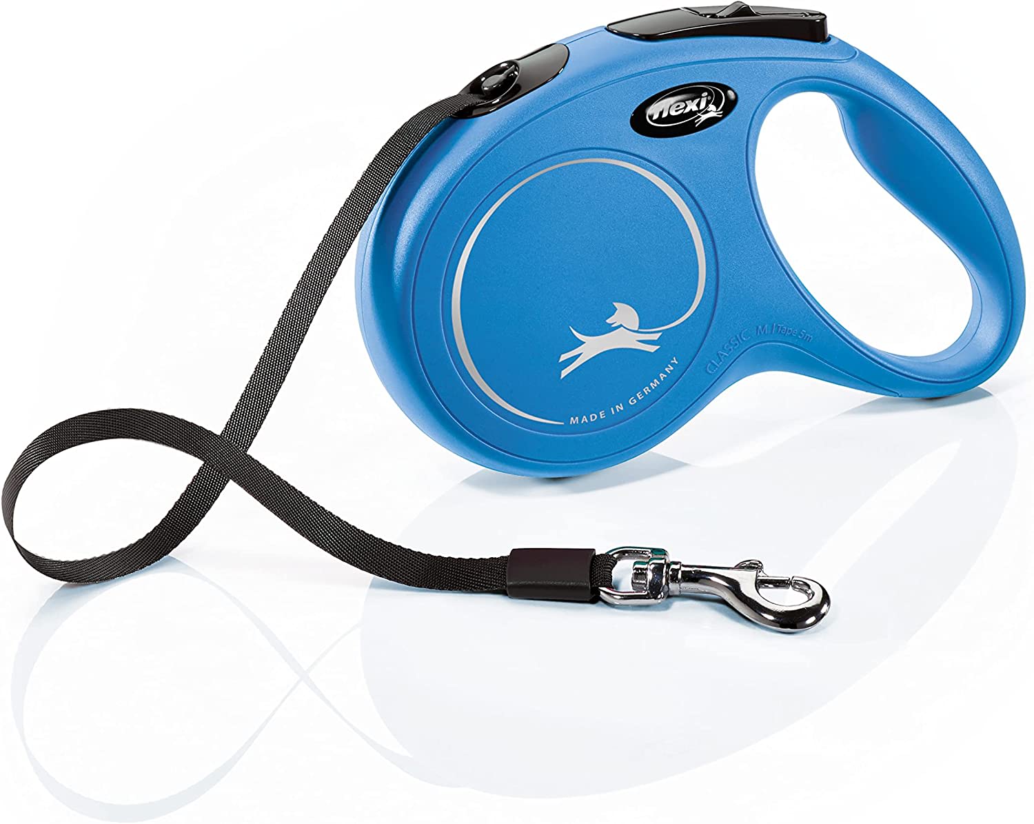 Flexi Dog Lead (Tape) - Classic Blue