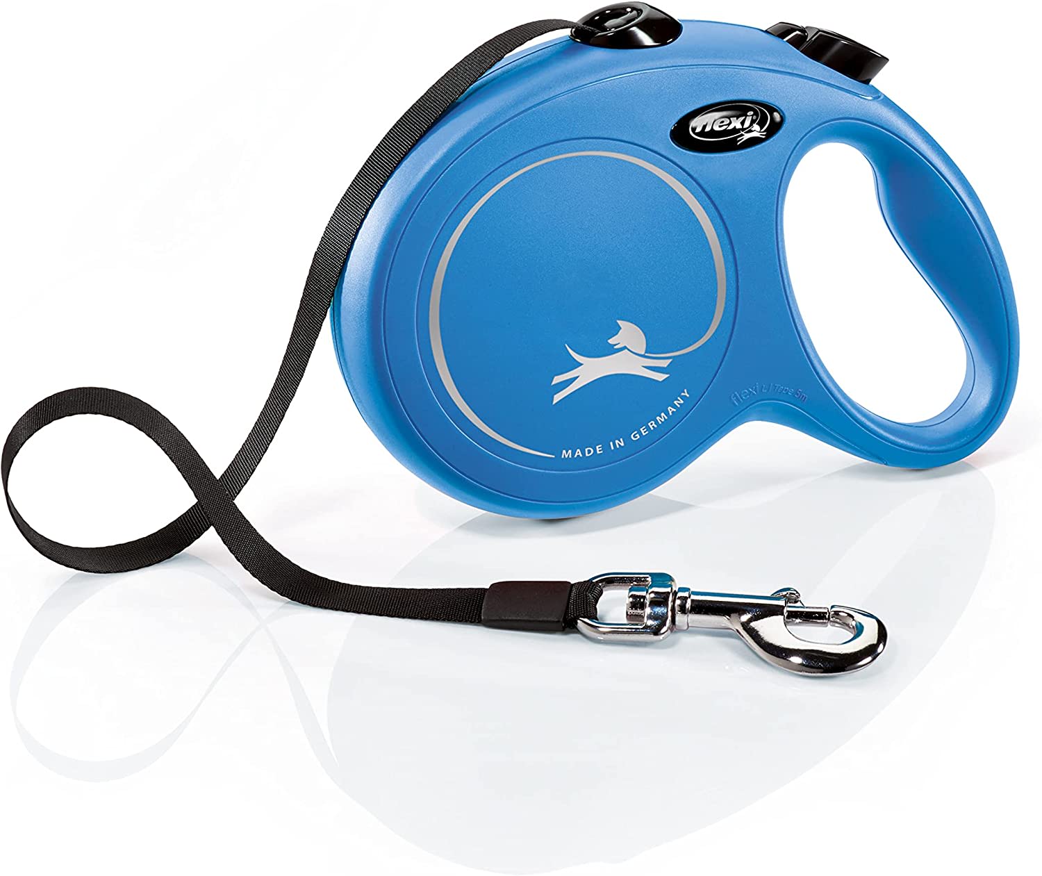 Flexi Dog Lead (Tape) - Classic Blue