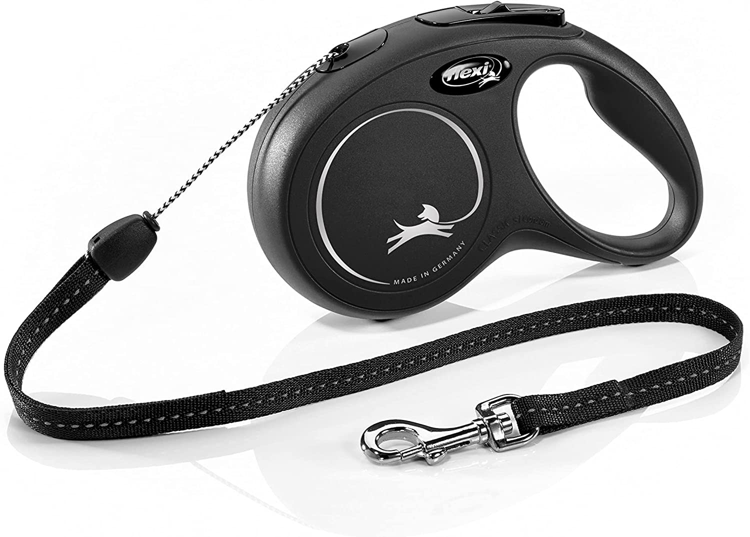 Flexi Dog Lead (Cord) - Classic Black