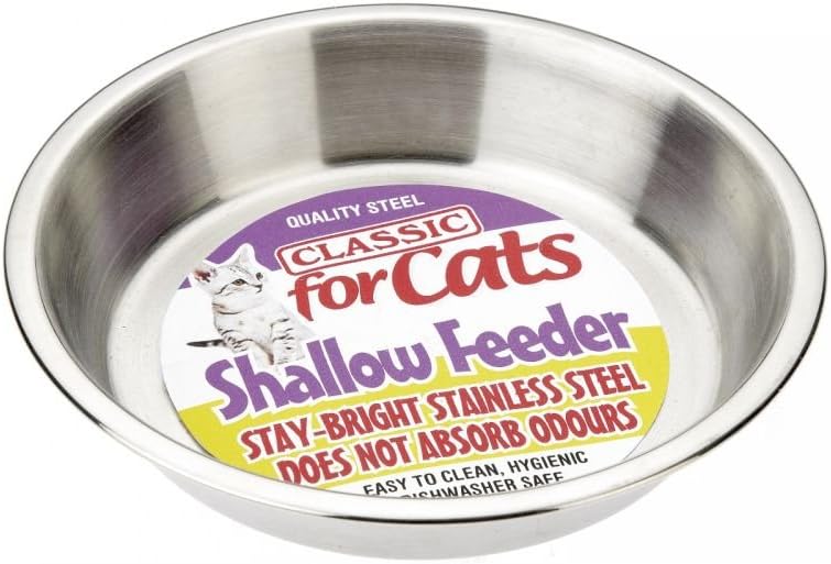 Stainless Steel Shallow Cat Dish