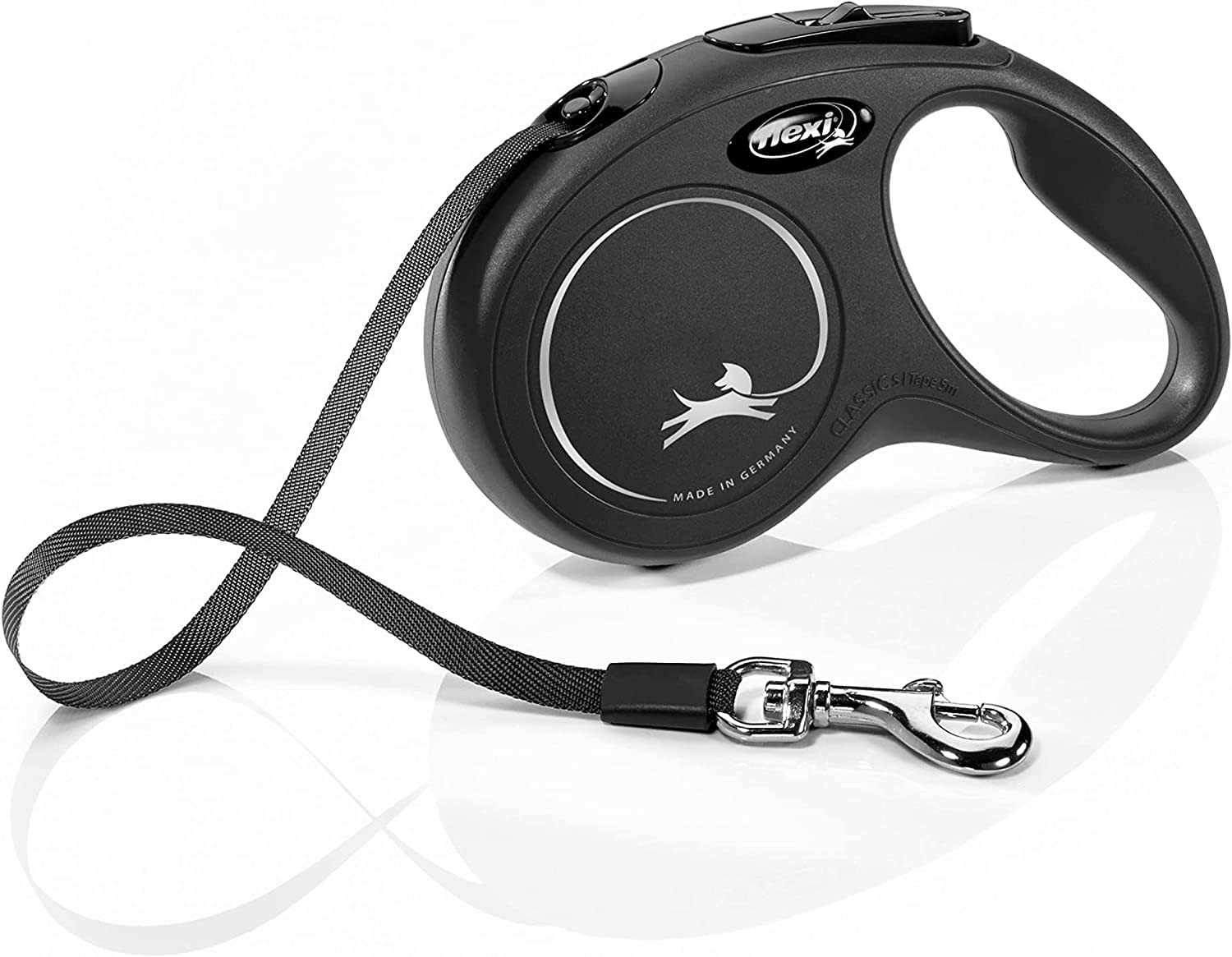 Flexi Dog Lead (Tape) - Classic Black