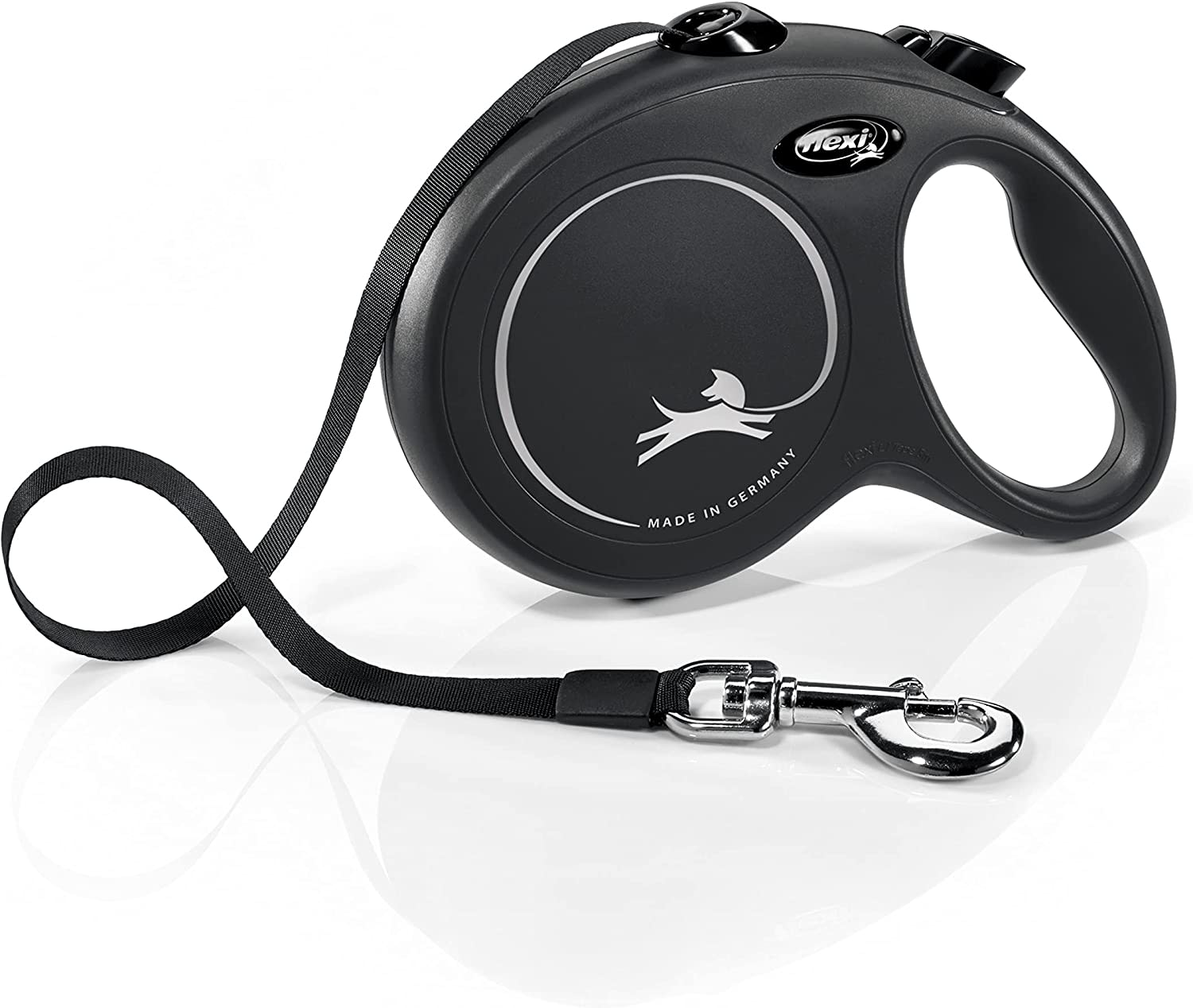 Flexi Dog Lead (Tape) - Classic Black